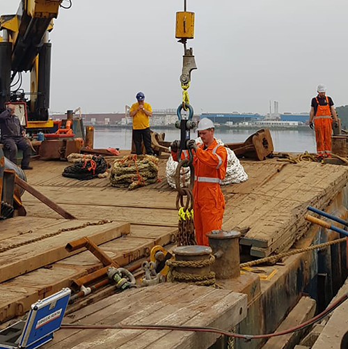 An iron-clad guarantee of safety, the chain and steel wires of Van Gool Lifting Equipment